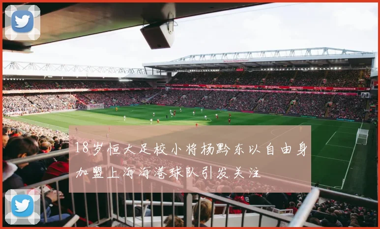 18岁恒大足校小将杨黔东以自由身加盟上海海港球队引发关注